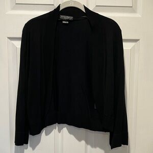 Jessica Howard Classic Black Open-Front Cardigan